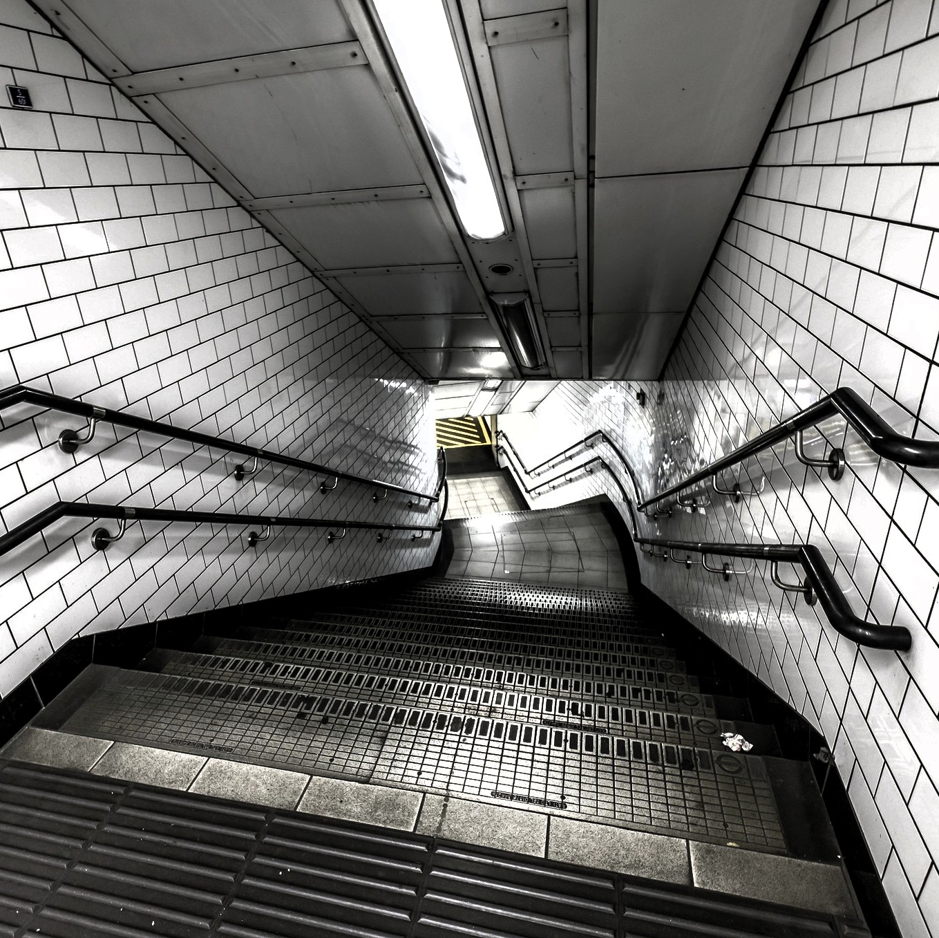 Walk down into the London underground